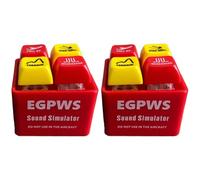 Porte-clés avec bouton d'entraînement réaliste - Alertes sonores et indicateurs LED et équipages - Cadeau de collection sur le thème de l'aviation, Rouge (2 pièces), taille unique
