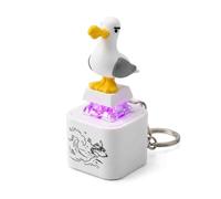 Porte-CléS Avec Bouton Sonore De Mine De Mouette, Avec Son Réel et Lumière LED,Rechargeable Jouet Clavier Interrupteur MéCanique Pour Les Adultes,1pcs