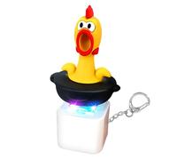 Porte-clés avec bouton sonore, porte-clés Kapibala avec lumières colorées et bouton sonore, porte-clés amusant en forme d'animal, anneau porte-clés USB rechargeable pour cadeaux anti-stress (G)