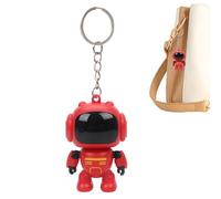 Porte-clés avec breloque de sac robot - Porte-clés articulé mobile avec yeux lumineux | Clés de voiture, sac à main, sac d'école, sac à main, voyage, maison, bureau, fête, cadeau amusant pour femmes