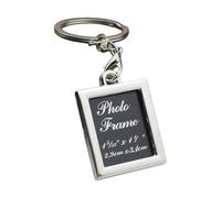 Porte-clés avec cadre Photo en métal, pendentif avec plusieurs formes, parfait pour les Couples et comme