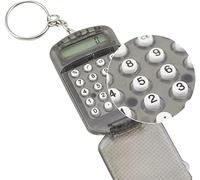 Porte-clés avec calculatrice de poche noire, petite calculatrice électronique portable pour la maison, les étudiants, calculatrices de base, accessoires de bureau