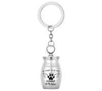 Porte-clés avec cendres pour animaux de compagnie - 0,98x0,63 pouces Boîte d'urne commémorative pour animaux de compagnie, bijoux souvenir polyvalent | Porte-clés portable pour crémation