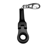Porte-clés avec clé anglaise - Mécanisme à cliquet de 10 mm, structure compacte en acier, fonction d'articulation flexible, accessoire porte-clés | pour travaux mécaniques de fixation de Bu