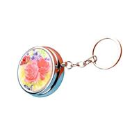 Porte-clés avec compartiment en métal miroir et scellé - Distributeur de médicaments résistant à l'humidité - Accessoire de voyage - Boîte à pilules portable