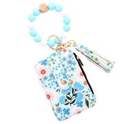 Porte-clés avec dragonne - Pochette pour rouge à lèvres, porte-clés avec bracelet pour voyage, voyage d'affaires, fête, vie quotidienne, Bleu clair 1, Refer to description, Unisexe