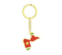 Porte-Clés Avec Drapeau De La Carte De La Guadeloupe, Porte-Clés Souvenir Tendance De L'Amitié, Bijoux Patriotiques, Décoration De Sac De Clé De Voiture, Porte-Clés De Carte Pour Homme