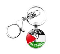 Porte-clés avec drapeau de la Palestine, porte-clés de la Palestine, porte-clés de prière, anneaux I For Peace, drapeau national Suppor