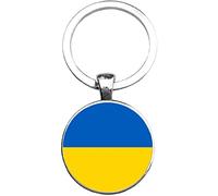 Porte-clés avec drapeau Ukraine Porte-clés ukrainien double face pendentif avec drapeau national bijoux pour accessoires pour sacs Durability And Professional