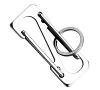 Porte-clés avec en acier inoxydable, clip pour porte-clés avec double | ouvert à double clip - Porte-clés multi-outils à libération rapide pour camping, escalade et