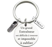 Porte clés avec Gravure Un grand Entraîneur est difficile à trouver porte clés pour la Journée des Enseignants, Cadeaux de Remerciement pour Entraîneurs, Formateurs, Pendentif avec baskets