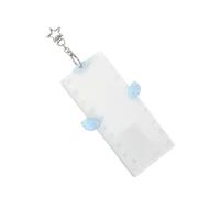 Porte-clés avec image 17 x 9 cm - clip en acrylique - Porte-clés en forme d'aile de dessin animé - Pour femme, homme, fille, porte-clés, sac à main, portefeuille, poche, Saint-Valentin