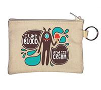 Porte-clés avec inscription « I Like Blood and Ice Cream » - Beige