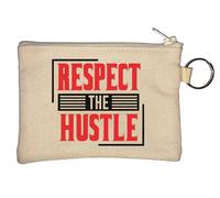 Porte-clés avec inscription « Respect The Hustle » - Beige