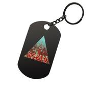 Porte-clés avec logo rétro Tokyo Metropolis en acier inoxydable
