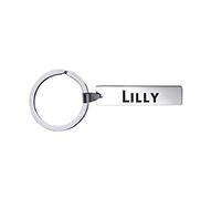 Porte-clés avec nom - Lilly - Acier inoxydable