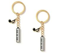 Porte-clés avec notes et touches de piano, le porte-bonheur pour les amateurs de musique, idéal comme cadeau personnalisé pour les femmes, pour la rentrée des classes, Noël ou comme cadeau