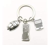 Porte-clés avec pendentif clavier souris d'amour pour ordinateur portable, #1, L, Moderne