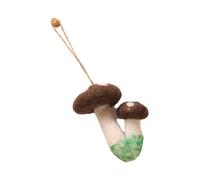 Porte-clés avec pendentif en forme de champignon de dessin animé - Adorable accessoire de sac d'étudiant - Convient pour un usage quotidien et l'école - Décoration à suspendre, marron, taille unique