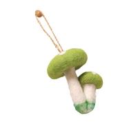 Porte-clés avec pendentif en forme de champignon de dessin animé - Adorable accessoire de sac d'étudiant - Convient pour un usage quotidien et l'école - Décoration à suspendre, Vert, taille unique