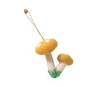 Porte-clés avec pendentif en forme de champignon de dessin animé - Adorable accessoire de sac d'étudiant - Convient pour un usage quotidien et l'école - Décoration à suspendre, jaune, taille unique