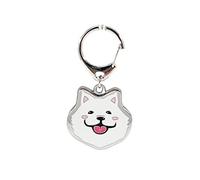 Porte-clés avec pendentif en forme de chiot mignon - Pour les amoureux des chiens - Samoyède
