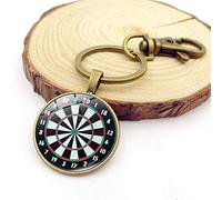 Porte-clés avec pendentif en forme de cible de fléchettes Europe et Amérique - Style rétro - Cadeau de rangement à suspendre à la taille