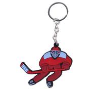 Porte-clés avec pendentif hockey sur glace de dessin animé - Tendance - Simple - Pour sports d'hiver - Porte-clés décoratif pour sac à main, sac à main, voiture, porte-clés pour filles, femmes, petit