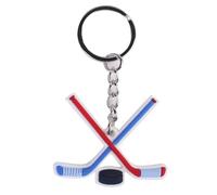 Porte-clés avec pendentif hockey sur glace de dessin animé - Tendance - Simple - Pour sports d'hiver - Porte-clés décoratif pour sac à main, sac à main, voiture, porte-clés pour filles, femmes, petit