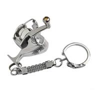 Porte-clés avec pendentif moulinet de pêche en alliage, un must have pour les amateurs de pêche (B)