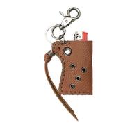 Porte-clés avec pendentif - Porte-outils en polyuréthane - Ornement avec rivets en métal - Organisateur portable pour adolescents, couples, amis, adultes, hommes, activités de plein air, marron, Refer