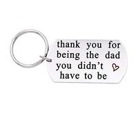 Porte-clés avec pendentif pour père, papa, papa - Thank You For Being The Dad You Didn'T Have To Be, porte-clés 1, 2 fabrication créative et exquise