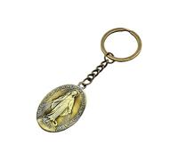 Porte-clés avec pendentif Vierge Marie, Bronze antique
