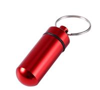 Porte-clés avec pilulier de poche - Porte-clés avec petit pilulier de poche, pilulier de voyage portable, étui en métal suspendu avec porte-clés | Bouteille de médecine en plein air Porte-clés en
