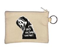 Porte-clés avec porte-monnaie « What is Your Favorite Scary Movie » Beige