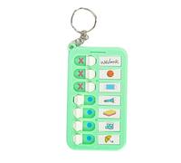 Porte-clés avec tableau des corvées - Porte-clés portable pour horaire quotidien - Chaîne de voiture - Tableau de planification quotidienne - Porte-clés pour sac