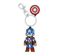 Porte-clés Avengers Captain America en silicone rouge et bleu GH00332RL.PH, bleu, Taille unique, Dessin animé
