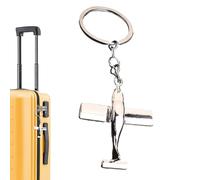 Porte-Clés Avion - Porte-Clés Modèle Avion 3D,Pendentat Modèle Métallique pour Pilote Passionné d'Aviation Sac de Voyage Cadeau Anniversaire Noël Diplôme
