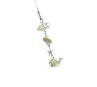 Porte-clés baleine mignonne Pochette lumineuse pour téléphone portable Charm Structure en résine Convient pour la Saint-Valentin Anniversaire Femmes et Filles Unique Baleine Porte-clés Accessoires