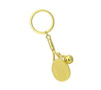 Porte-clés Balle De Raquette - Fendu Robuste, Accessoire Léger Argenté, Support De Bague, Breloque Sur Le Thème Du Sport Antirouille, Fermoir À Fixation Sécurisée | Sac De Sport De Casier D