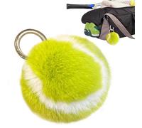 Porte-clés balle de tennis en peluche - Pendentif doux et moelleux à clipser pour sacs à dos, voitures et sacs à main | Pendentif de tennis unique, mini sport, mignon pendentif de sac