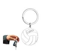 Porte-clés ballon de sport, porte-clés ballon de football, petit porte-clés de tennis, ornement sur le thème du sport, porte-clés créatif avec lettre anglaise pour sac à dos, b, Refer to description