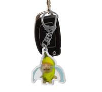 Porte-clés Banana Cat - Chaîne acrylique pour téléphone portable, porte-clés banane Meow Doll | Porte-clés créatif amusant de chat 2D avec cordon, porte-clés mignon pour portefeuille, décoration de