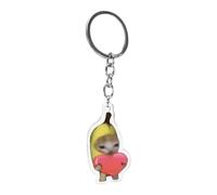 Porte-clés banane | Sons de pleurs mignons faisant des porte-clés | Pendentif porte-clés en acrylique 2D pour sacs à dos sac à main portefeuille sacs d'école adultes