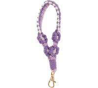 Porte-Clés Bandeau, Pendentif De Clés Fleurs Colorées, Porte-Clés Bohème, Porte-Clés De Poignet, Porte-Clés Exquis En Macramé Pour Femmes, Violet