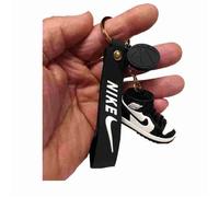 Porte clés basket NIKE de 6 cm avec son dragonne de 10 cm plusieurs couleurs NOIR ET BLANC