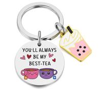 Porte-Clés Best-Tea, Bagages Décor, Porte-Clés Mignon, Cadeau Original Pour Amies et Amateurs de Thé