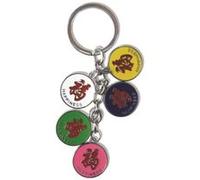 Porte-clés / Bijou de Sac Métal Argenté Emaille - Breloques Happiness Argent G