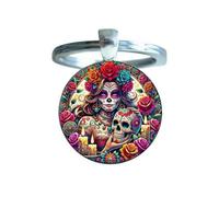 Porte-clés, bijou de sac santa muerte calavera crâne tête de mort, tradition mexique.