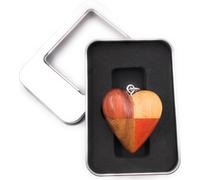 Porte-clés bois coeur amour multicolore symbole d'amour pendentif en boîte cadeau